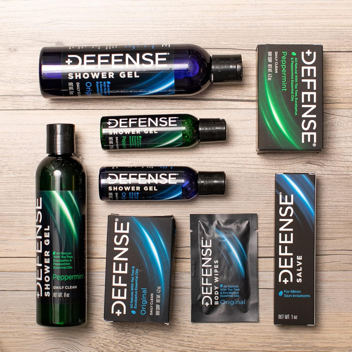 Defense Soap bar being used in a shower