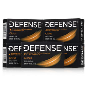 Defense Soap Citrus Bar 5PK front view with packaging