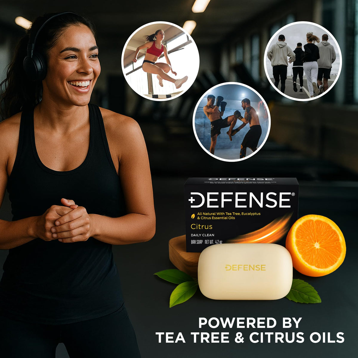Defense Soap Citrus Bar close-up showing texture