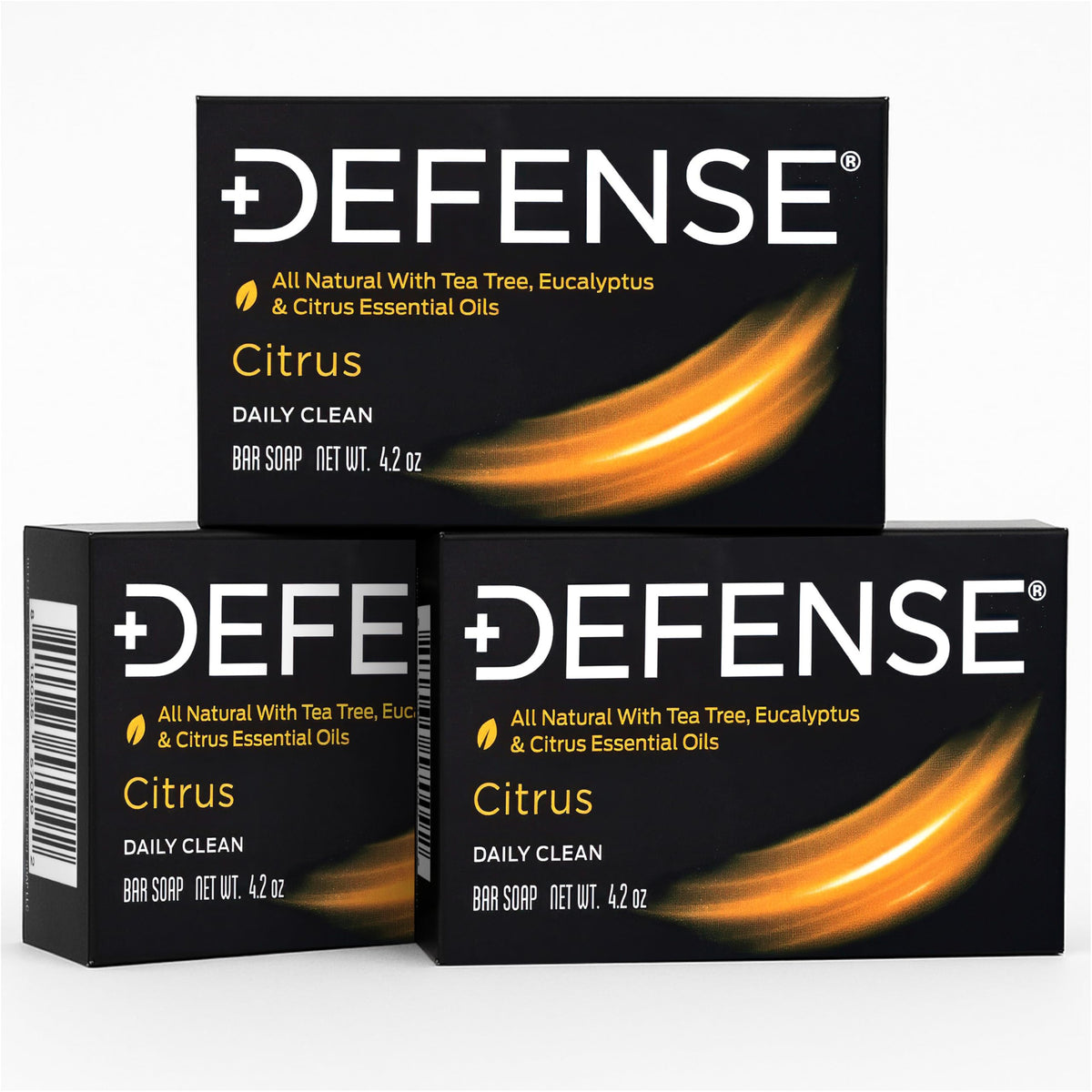 Defense Soap Citrus Bar with fresh citrus fruits