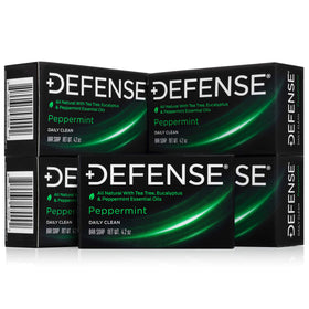 Defense Soap natural peppermint bar soap front view