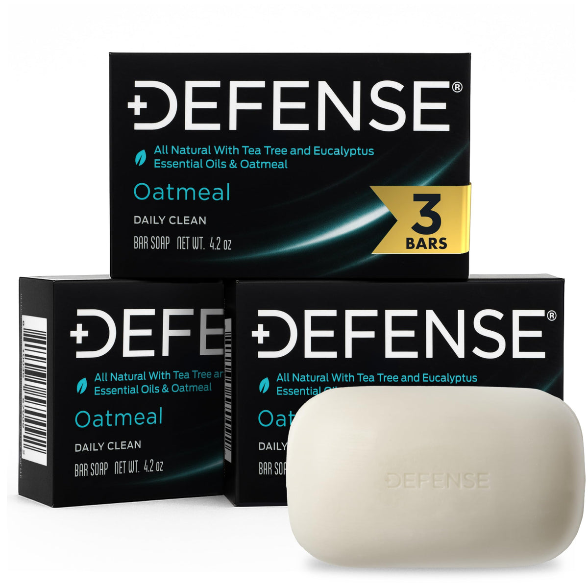 Defense Soap Oatmeal Bar Soap 3-Pack front view