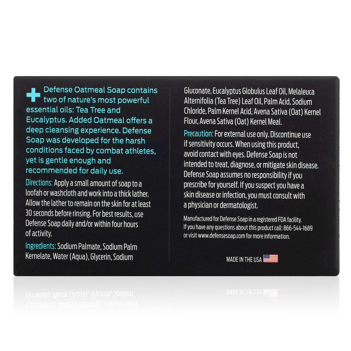 Defense Soap Oatmeal Bar Soap on wooden surface