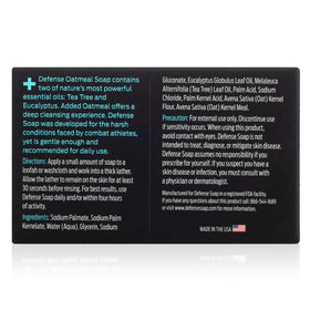 Defense Soap Oatmeal Bar Soap on wooden surface