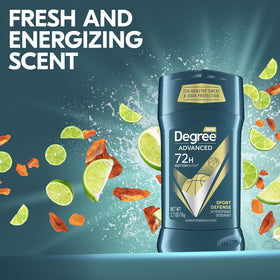 Degree Advanced Antiperspirant Deodorant Sport Defense in use during sports
