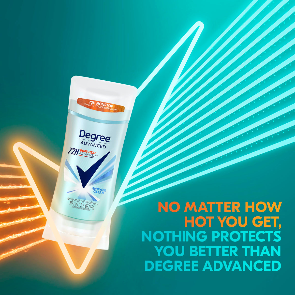 Degree Advanced Antiperspirant Deodorant stick with floral scent description