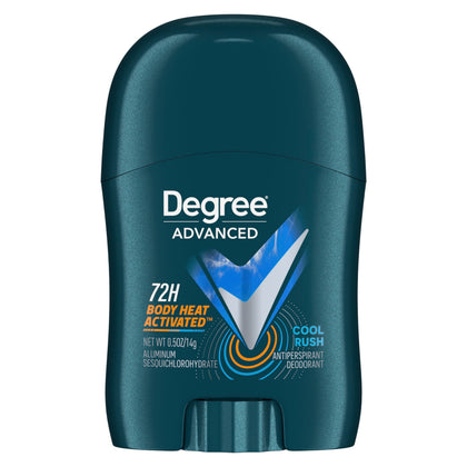 Degree Advanced Cool Rush Antiperspirant Deodorant front view 0.5 oz