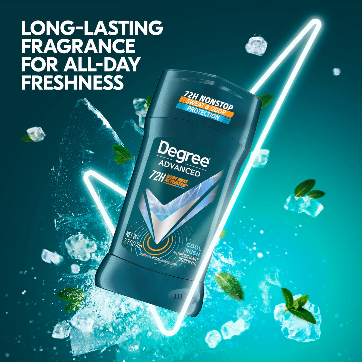 Degree Antiperspirant Deodorant Cool Rush back view