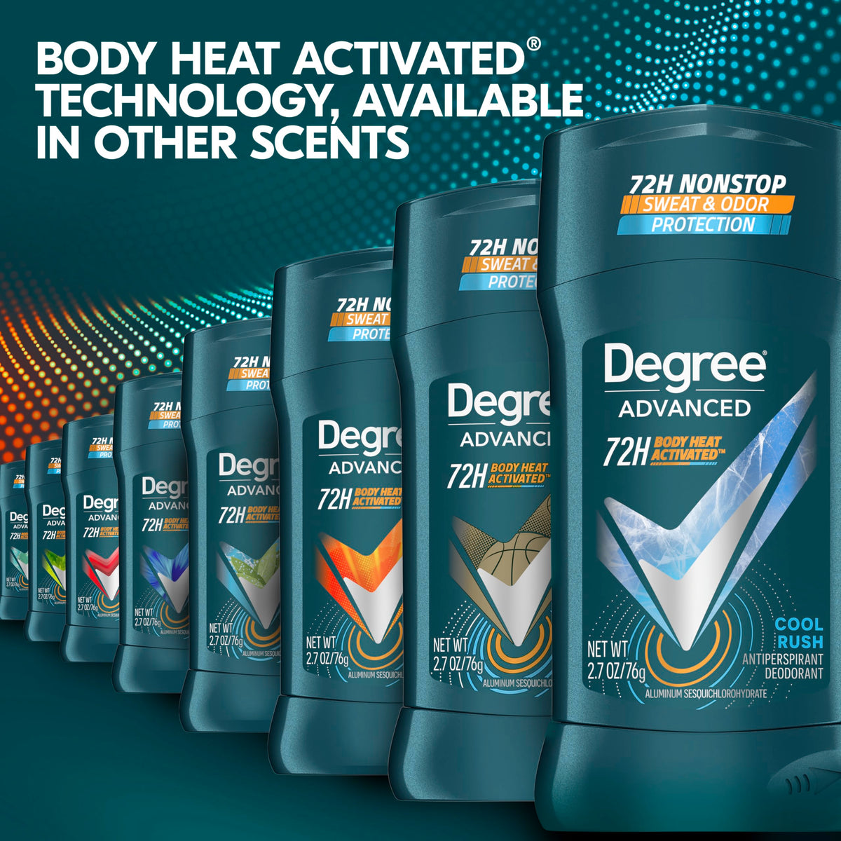 Degree Antiperspirant Deodorant Cool Rush detailed view of stick