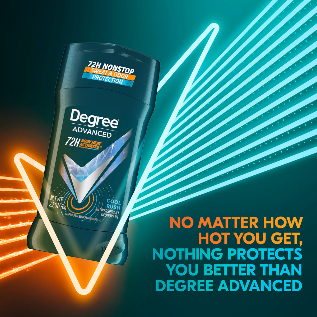 Degree Antiperspirant Deodorant Cool Rush side view