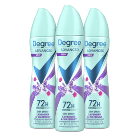 Degree Antiperspirant Deodorant Dry Spray Lavender & Waterlily front view
