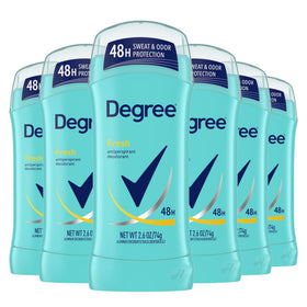 Degree Antiperspirant Deodorant Fresh Energy pack of 6 on a white background