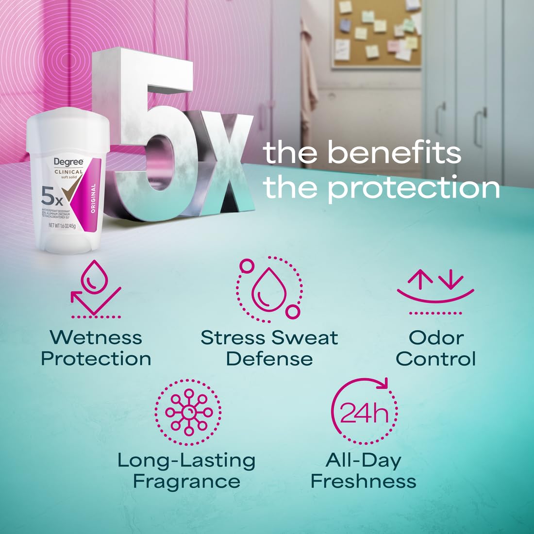 Degree Clinical Antiperspirant Deodorant application