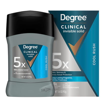 Degree Clinical Antiperspirant Deodorant Cool Rush 1.6 oz front view