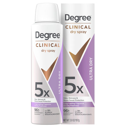 Degree Clinical Antiperspirant Deodorant Dry Spray 3.8 oz front view