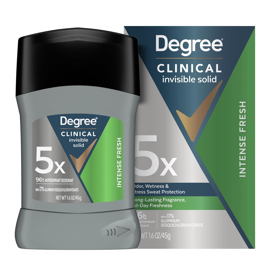 Degree Clinical Antiperspirant Deodorant for Men, Intense Fresh front view