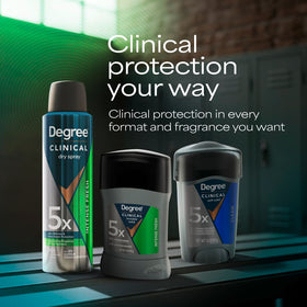 Degree Clinical Antiperspirant Deodorant for Men, Intense Fresh in gym bag