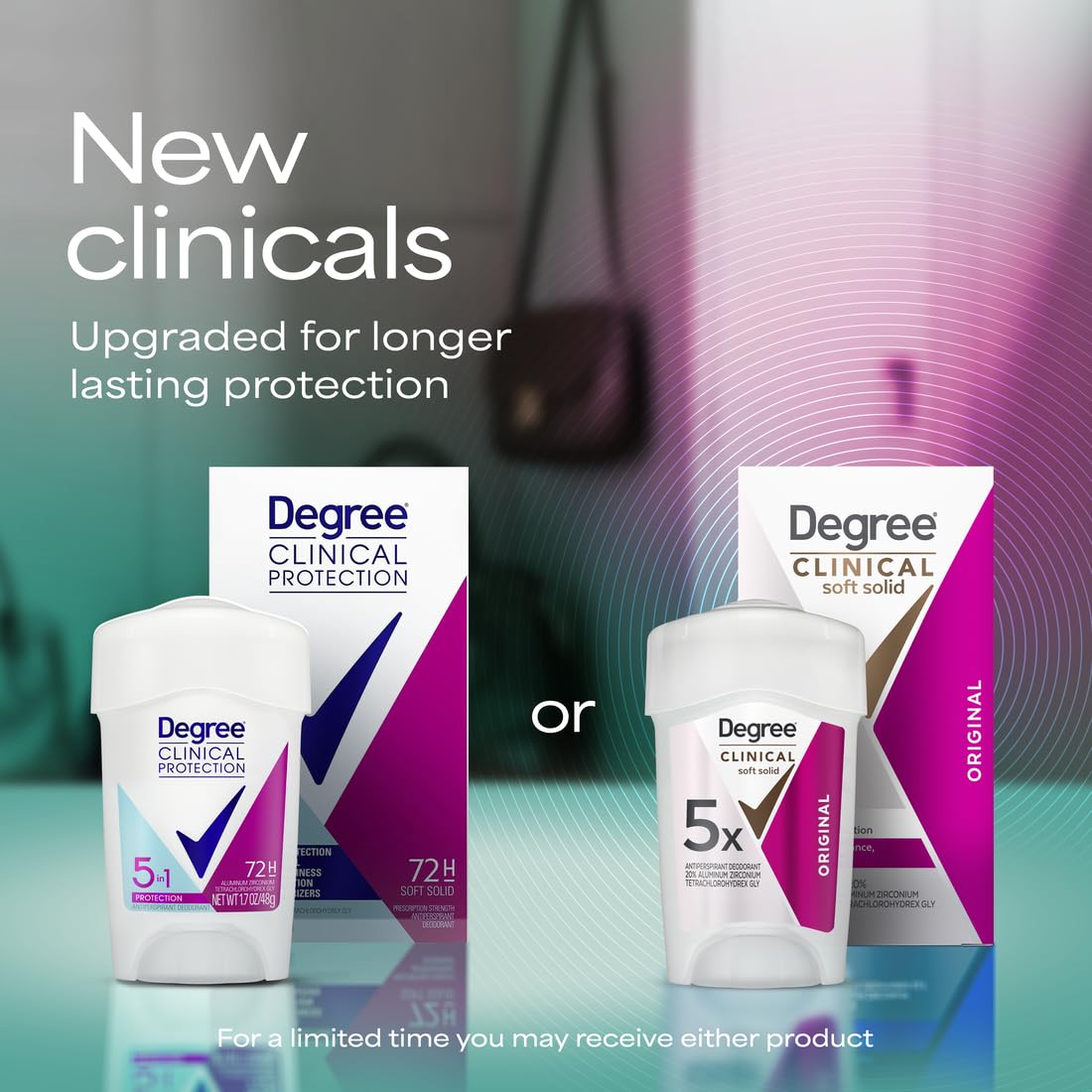 Degree Clinical Antiperspirant Deodorant with fruity floral scent