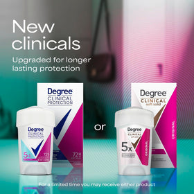 Degree Clinical Antiperspirant Deodorant with fruity floral scent
