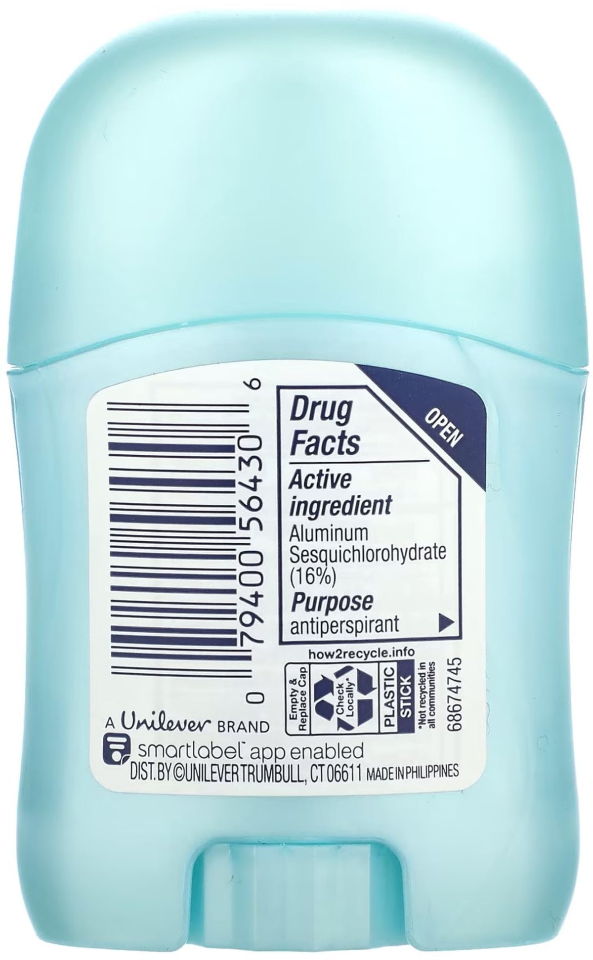 Degree deodorant stick being applied on skin