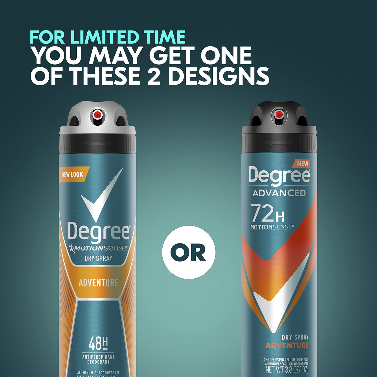 Degree Men Adventure Antiperspirant Deodorant Dry Spray back view
