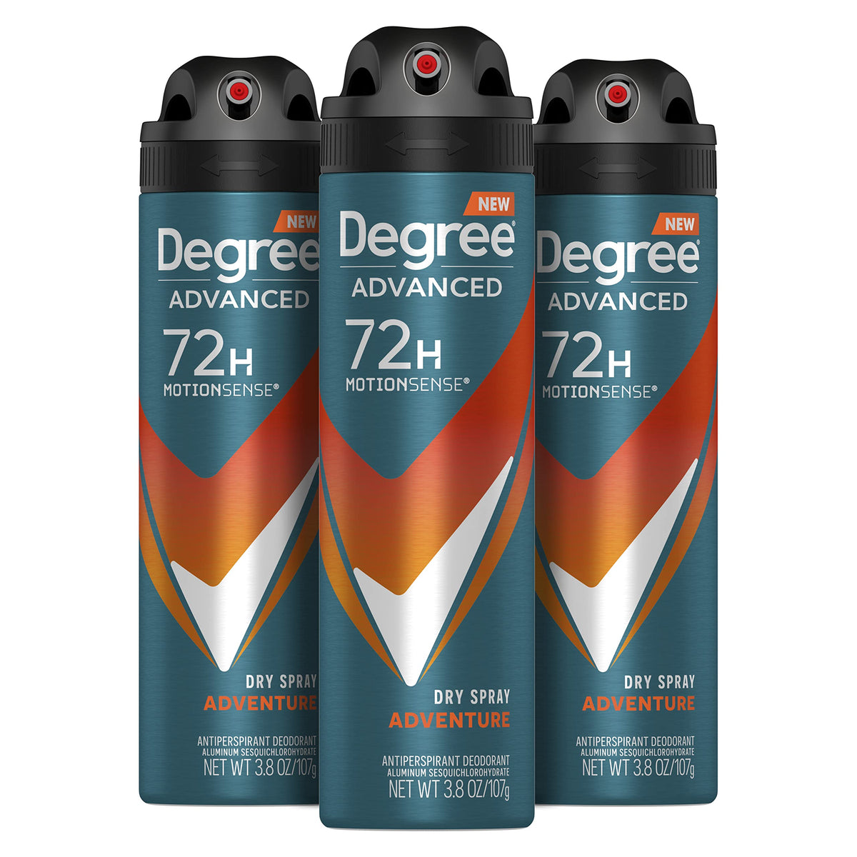 Degree Men Adventure Antiperspirant Deodorant Dry Spray front view