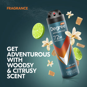 Degree Men Adventure Antiperspirant Deodorant Dry Spray lifestyle scene