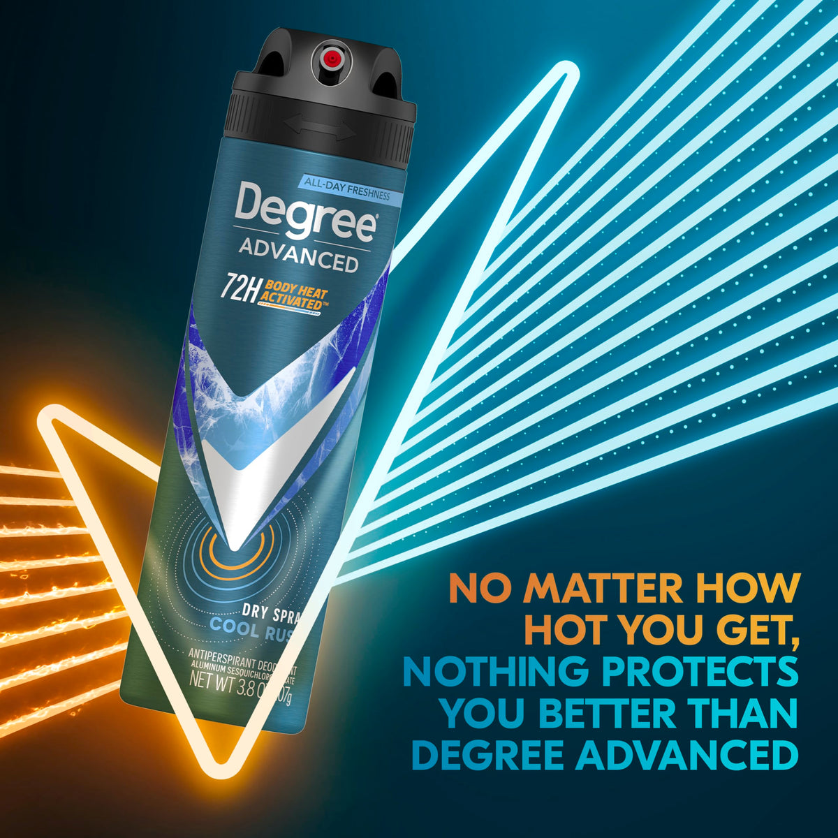 Degree Men Antiperspirant Deodorant Dry Spray Cool Rush back view