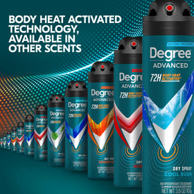 Degree Men Antiperspirant Deodorant Dry Spray Cool Rush close-up of spray nozzle