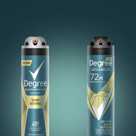 Degree Men Antiperspirant Deodorant Dry Spray Sport Defense lifestyle scene