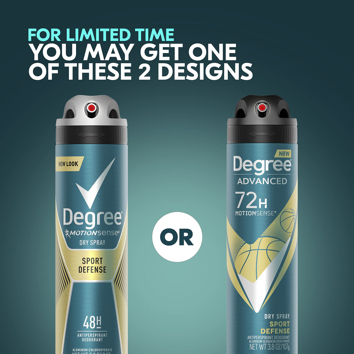 Degree Men Antiperspirant Deodorant Dry Spray Sport Defense packaging