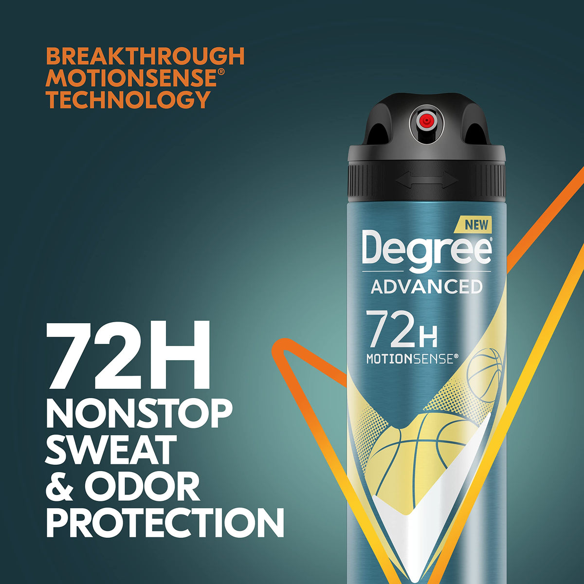 Degree Men Antiperspirant Deodorant Dry Spray Sport Defense top view