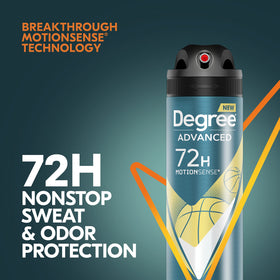 Degree Men Antiperspirant Deodorant Dry Spray Sport Defense top view