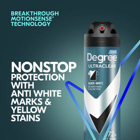 Degree Men Antiperspirant Spray Black + White 3 Count back view