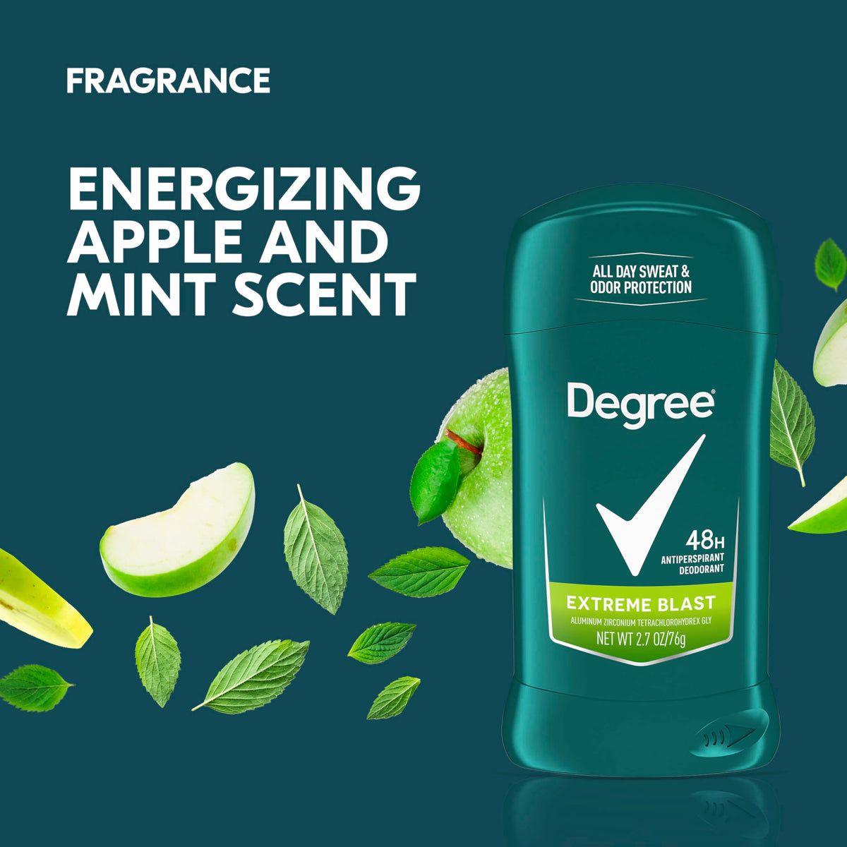 Degree Men Extreme Blast Antiperspirant Deodorant side view