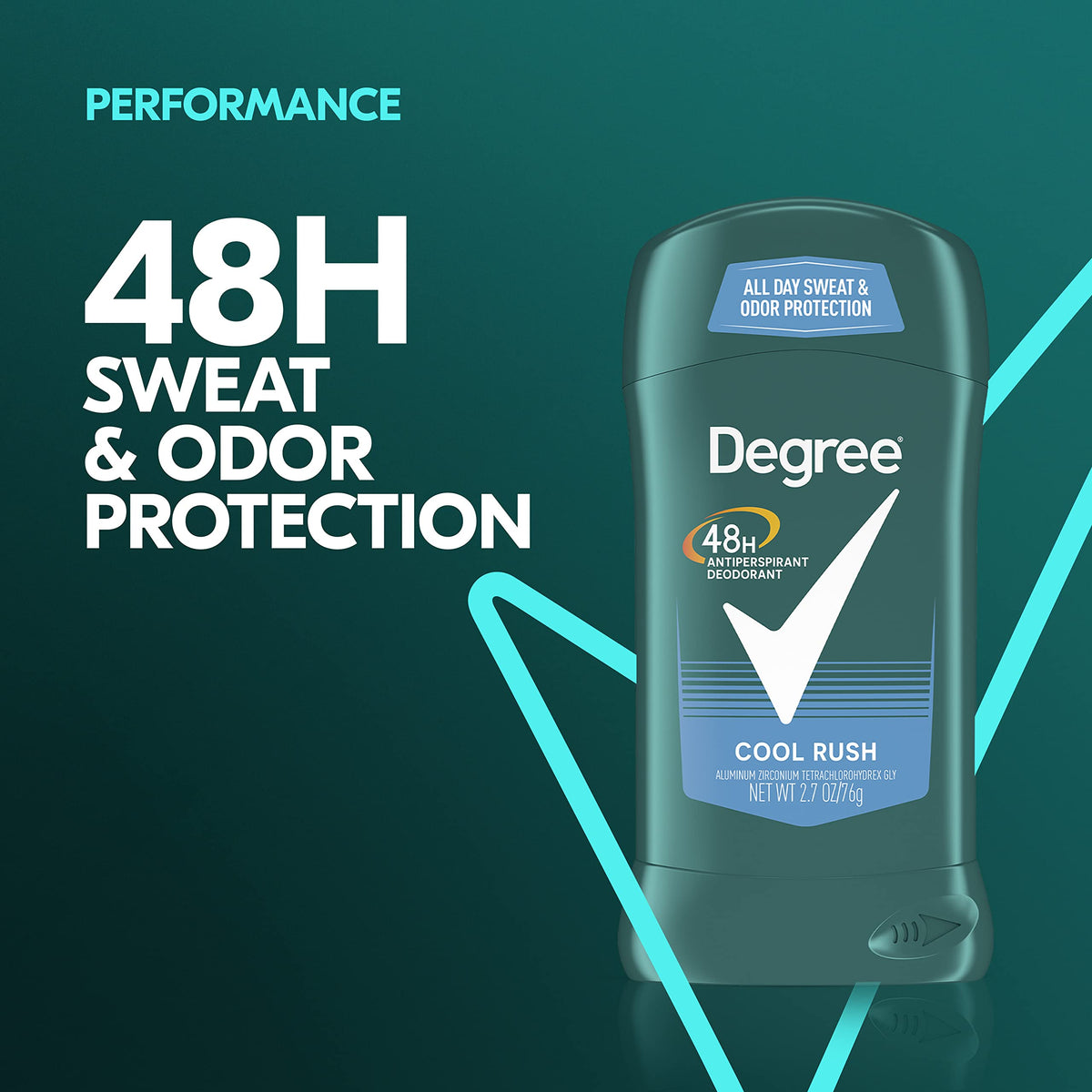 Degree Men Original Antiperspirant Deodorant Cool Rush with sports gear