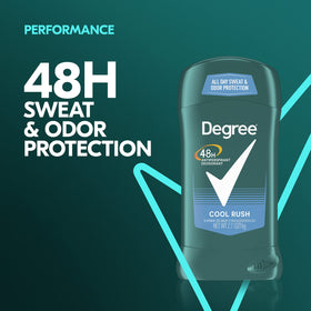 Degree Men Original Antiperspirant Deodorant Cool Rush with sports gear