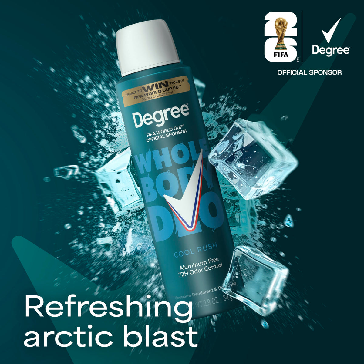 Degree Men's Whole Body Deodorant application demonstration