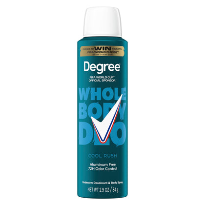 Degree Men's Whole Body Deodorant Cool Rush 136g front view