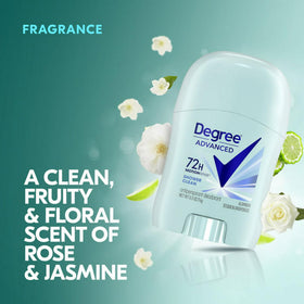 Degree mini deodorant stick showing packaging details
