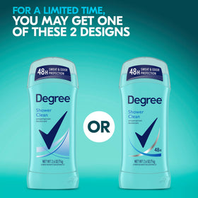 Degree Shower Clean Antiperspirant Deodorant stick close-up