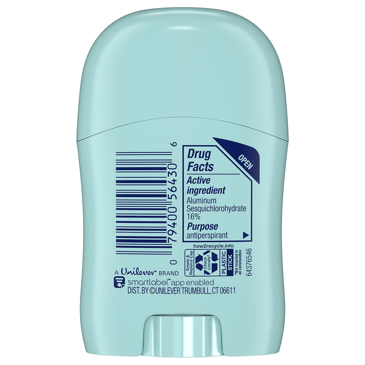 Degree Shower Clean Antiperspirant Deodorant Stick side view