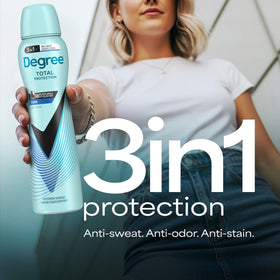 Degree UltraClear Antiperspirant Deodorant showing anti-stain technology