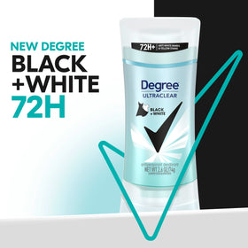 Degree Women's UltraClear Black+White Antiperspirant stick close-up