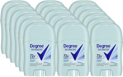 Degree Women Travel Deodorant Mini Shower Clean Stick 18-Pack front view