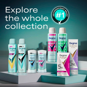 Degree Women Whole Body Deodorant Spray being applied to skin
