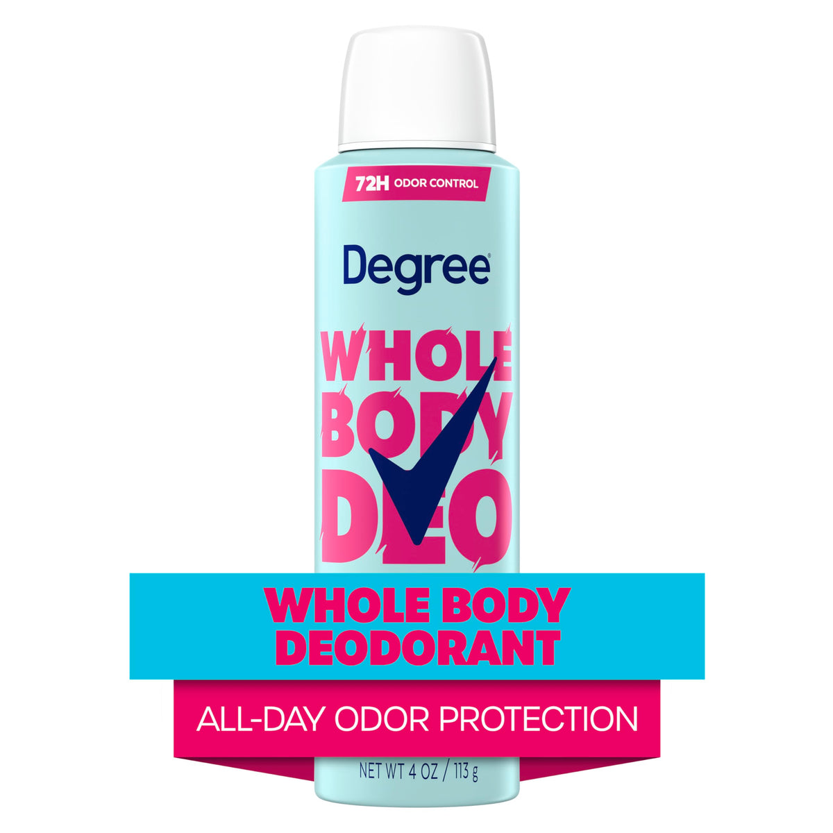 Degree Women Whole Body Deodorant Spray canister side view