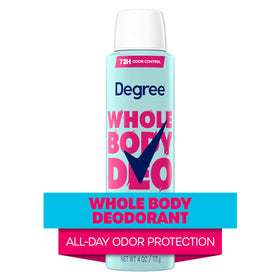 Degree Women Whole Body Deodorant Spray canister side view