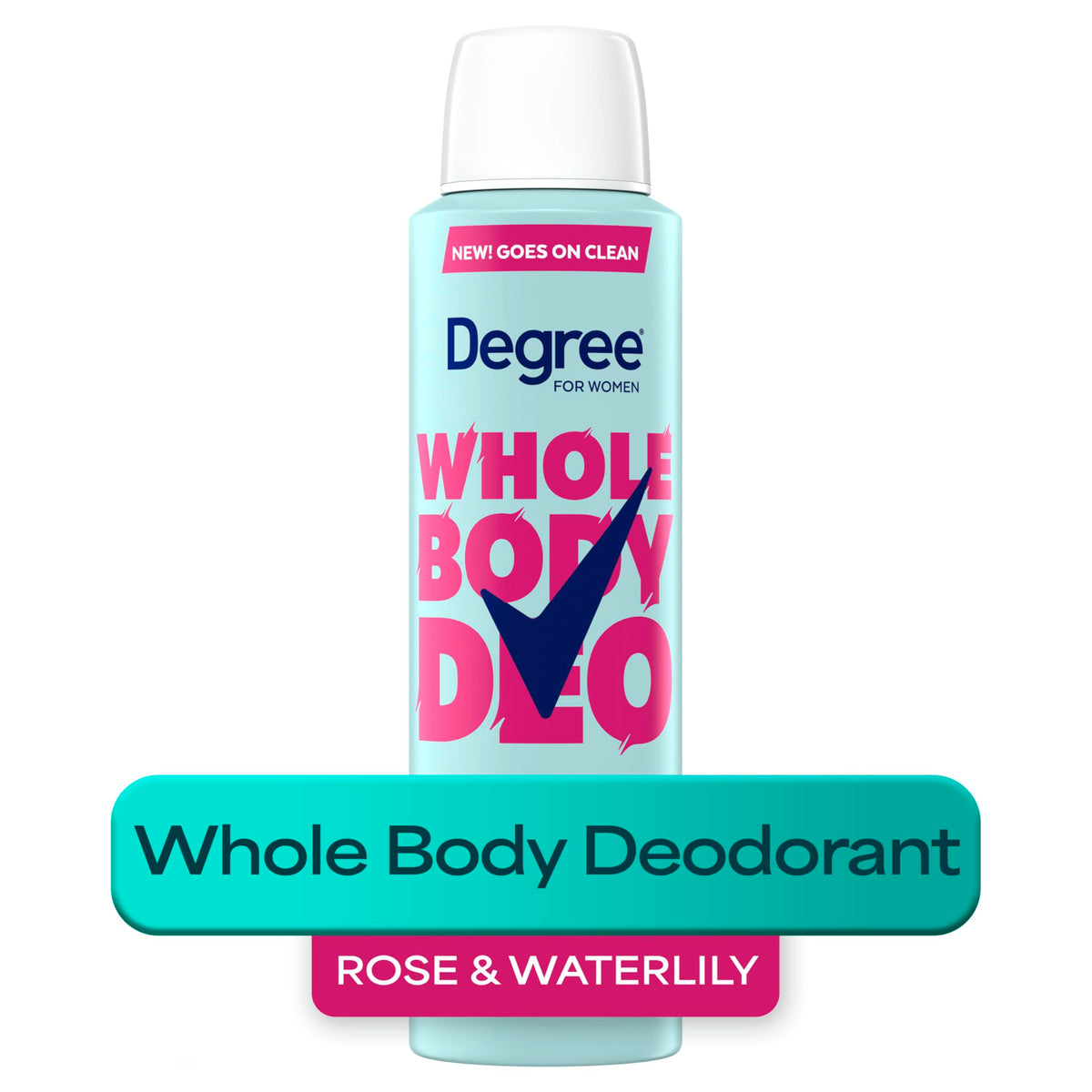 Degree Women Whole Body Deodorant Spray in a lifestyle setting on a bathroom counter