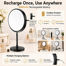 DEIOVWXS Makeup Mirror 360-degree rotation feature
